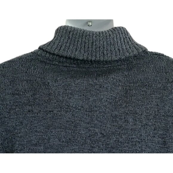 Method Men Blue Shawl Collar Chunky Knit Pullover Sweater Business Casual Preppy - Picture 10 of 11